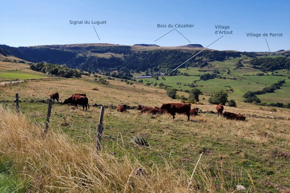 Vue détaillée du cirque d'Artout et du signal du Luguet