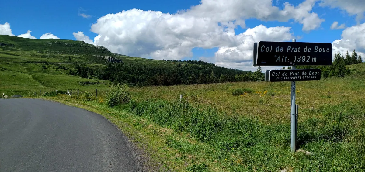 Panneau du col de Prat de Bouc